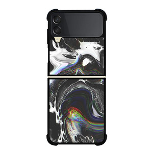 WHITE STONE LIQUID Samsung Galaxy Z Flip 3 Case Cover WHITE STONE LIQUID Samsung Galaxy Z Flip 3 Case Cover
