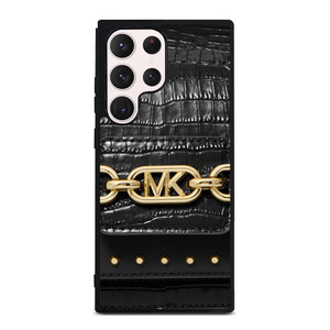 MICHAEL KORS MK LOGO BLACK LEATHER HAND BAG Samsung Galaxy S23 Ultra Case Cover