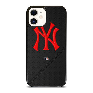 NEW YORK YANKEES STITCHING LEATHER iPhone 12 Case Cover