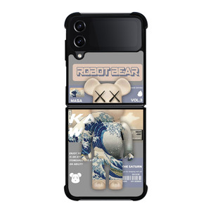 BEARBRICK ROBOT STYLE KAWS Samsung Galaxy Z Flip 4 Case Cover BEARBRICK ROBOT STYLE KAWS Samsung Galaxy Z Flip 4 Case Cover
