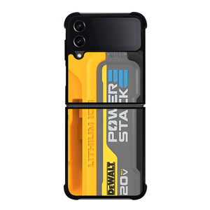 DEWALT LOGO LITHIUM ION BATTERY 20 V ICON Samsung Galaxy Z Flip 4 Case Cover DEWALT LOGO LITHIUM ION BATTERY 20 V ICON Samsung Galaxy Z Flip 4 Case Cover