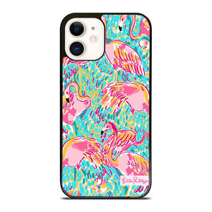 PATTERN LILLY PULITZER FLAMINGO iPhone 12 Case Cover