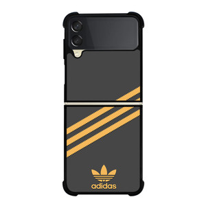ADIDAS ORIGINALS STRIPES BLACK ORANGE Samsung Galaxy Z Flip 3 Case Cover ADIDAS ORIGINALS STRIPES BLACK ORANGE Samsung Galaxy Z Flip 3 Case Cover