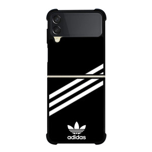 ADIDAS ORIGINALS STRIPES BLACK WHITE Samsung Galaxy Z Flip 3 Case Cover