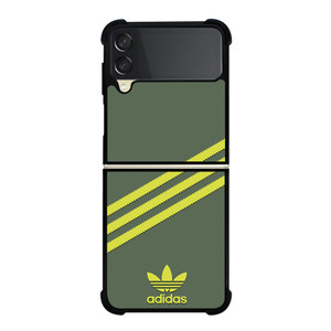 ADIDAS ORIGINALS STRIPES GREEN YELLOW Samsung Galaxy Z Flip 3 Case Cover