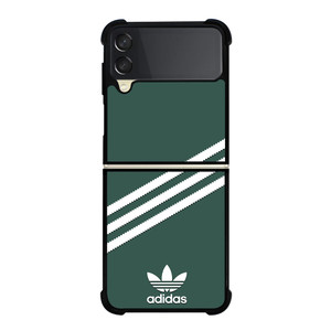 ADIDAS ORIGINALS STRIPES GREEN Samsung Galaxy Z Flip 3 Case Cover