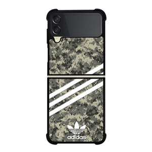 ADIDAS ORIGINALS STRIPES GREY CAMO Samsung Galaxy Z Flip 3 Case Cover ADIDAS ORIGINALS STRIPES GREY CAMO Samsung Galaxy Z Flip 3 Case Cover