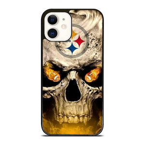 PITTSBURGH STEELERS FOOTBALL SKULL iPhone 12 Case Cover PITTSBURGH STEELERS FOOTBALL SKULL iPhone 12 Case Cover