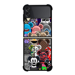 BEARBRICK BRAND COLABORATION Samsung Galaxy Z Flip 3 Case Cover BEARBRICK BRAND COLABORATION Samsung Galaxy Z Flip 3 Case Cover