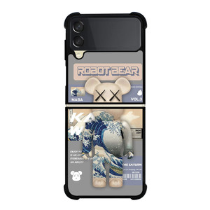 BEARBRICK ROBOT STYLE KAWS Samsung Galaxy Z Flip 3 Case Cover BEARBRICK ROBOT STYLE KAWS Samsung Galaxy Z Flip 3 Case Cover
