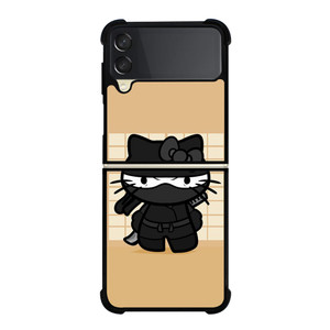 BLACK NINJA HELLO KITTY NINJA Samsung Galaxy Z Flip 3 Case Cover