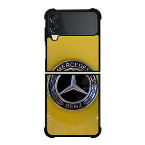 MERCEDES BENZ CAR LOGO YELLOW ICON Samsung Galaxy Z Flip 3 Case Cover MERCEDES BENZ CAR LOGO YELLOW ICON Samsung Galaxy Z Flip 3 Case Cover