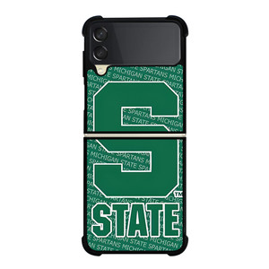 MICHIGAN STATE SPARTANS LOGO FOOTBALL EMBLEM Samsung Galaxy Z Flip 3 Case Cover