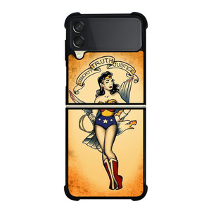 SAILOR JERRY TATTOO WONDER WOMAN Samsung Galaxy Z Flip 3 Case Cover