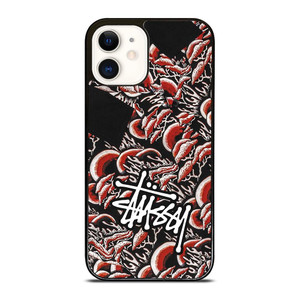 STUSSY CORAL PATTERN iPhone 12 Case Cover STUSSY CORAL PATTERN iPhone 12 Case Cover