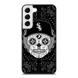 CHICAGO WHITE SOX LOGO SKULL ART Samsung Galaxy S22 Case Cover