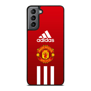 MANCHESTER UNITED FC ADIDAS STRIPES Samsung Galaxy S21 Plus Case Cover