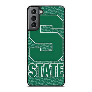 MICHIGAN STATE SPARTANS LOGO FOOTBALL EMBLEM Samsung Galaxy S21 Plus Case Cover