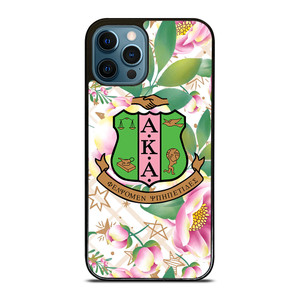 AKA PINK AND GREEN FLOWER LOGO iPhone 12 Pro Max Case Cover AKA PINK AND GREEN FLOWER LOGO iPhone 12 Pro Max Case Cover