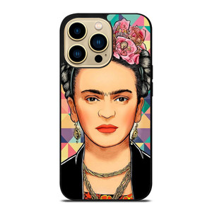 FRIDA KAHLO FACE COLORFUL ART iPhone 14 Pro Max Case Cover