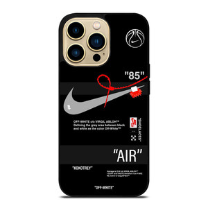 NIKE SHOES X OFF WHITE BLACK 85 iPhone 14 Pro Max Case Cover