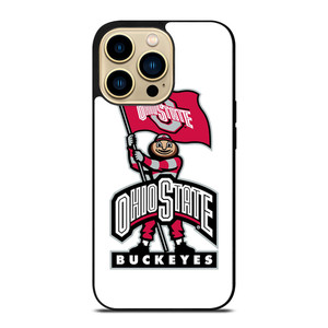 OHIO STATE BUCKEYES LOGO FOOTBALL MASKOT iPhone 14 Pro Max Case Cover