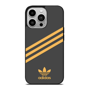 ADIDAS ORIGINALS STRIPES BLACK ORANGE iPhone 14 Pro Case Cover