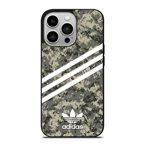 ADIDAS ORIGINALS STRIPES GREY CAMO iPhone 14 Pro Case Cover ADIDAS ORIGINALS STRIPES GREY CAMO iPhone 14 Pro Case Cover