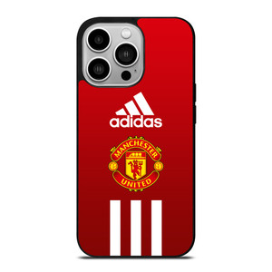 MANCHESTER UNITED FC ADIDAS STRIPES iPhone 14 Pro Case Cover