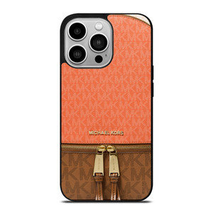 MICHAEL KORS MK LOGO BACKPACK ORANGE BAG iPhone 14 Pro Case Cover