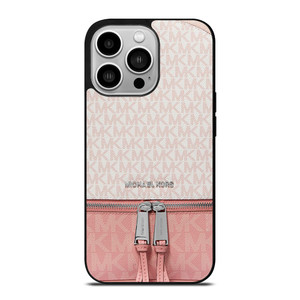 MICHAEL KORS MK LOGO BACKPACK PINK BAG iPhone 14 Pro Case Cover