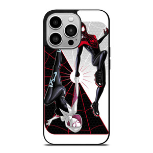 SPIDERMAN MILES MORALES SPIDER GWEN VERSE iPhone 14 Pro Case Cover