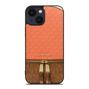 MICHAEL KORS MK LOGO BACKPACK ORANGE BAG iPhone 14 Plus Case Cover