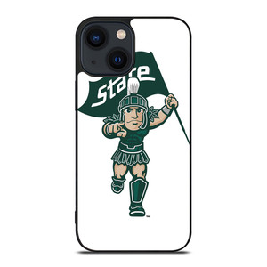 MICHIGAN STATE SPARTANS LOGO FOOTBALL MASCOT iPhone 14 Plus Case Cover
