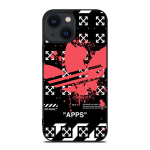 OFF WHITE X ADIDAS RED iPhone 14 Plus Case Cover OFF WHITE X ADIDAS RED iPhone 14 Plus Case Cover