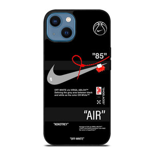 NIKE SHOES X OFF WHITE BLACK 85 iPhone 14 Case Cover