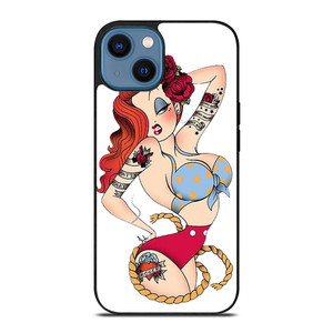 SAILOR JERRY TATTOO JESSICA RABBIT iPhone 14 Case Cover SAILOR JERRY TATTOO JESSICA RABBIT iPhone 14 Case Cover