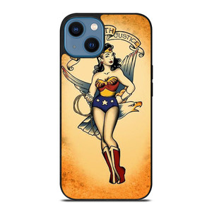 SAILOR JERRY TATTOO WONDER WOMAN iPhone 14 Case Cover SAILOR JERRY TATTOO WONDER WOMAN iPhone 14 Case Cover