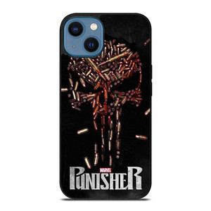 THE PUNISHER SKULL BULLET LOGO FRANK CASTLE MARVEL iPhone 14 Case Cover