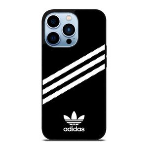 ADIDAS ORIGINALS STRIPES BLACK WHITE iPhone 13 Pro Max Case Cover