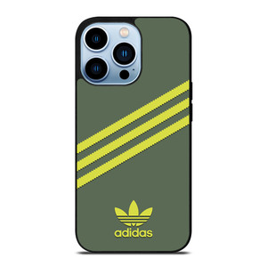 ADIDAS ORIGINALS STRIPES GREEN YELLOW iPhone 13 Pro Max Case Cover