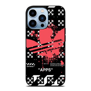 OFF WHITE X ADIDAS RED iPhone 13 Pro Max Case Cover