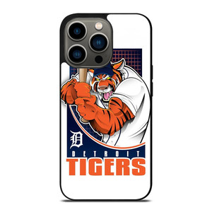 DETORIT TIGERS CLUB LOGO BASEBALL TEAM MLB ICON iPhone 13 Pro Case Cover