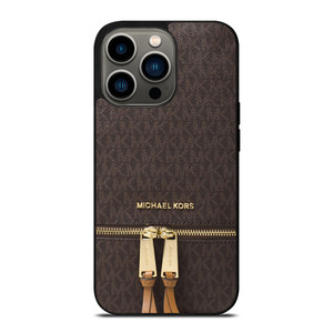 MICHAEL KORS MK LOGO BACKPACK BROWN BAG iPhone 13 Pro Case Cover