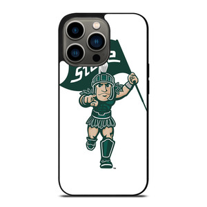 MICHIGAN STATE SPARTANS LOGO FOOTBALL MASCOT iPhone 13 Pro Case Cover