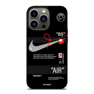 NIKE SHOES X OFF WHITE BLACK 85 iPhone 13 Pro Case Cover