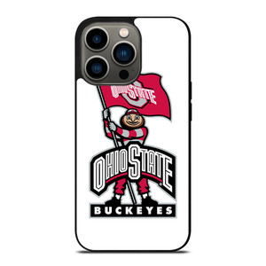OHIO STATE BUCKEYES LOGO FOOTBALL MASKOT iPhone 13 Pro Case Cover