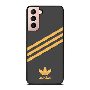 ADIDAS ORIGINALS STRIPES BLACK ORANGE Samsung Galaxy S21 Case Cover