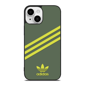 ADIDAS ORIGINALS STRIPES GREEN YELLOW iPhone 13 Mini Case Cover