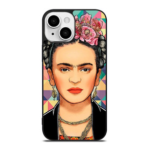 FRIDA KAHLO FACE COLORFUL ART iPhone 13 Mini Case Cover